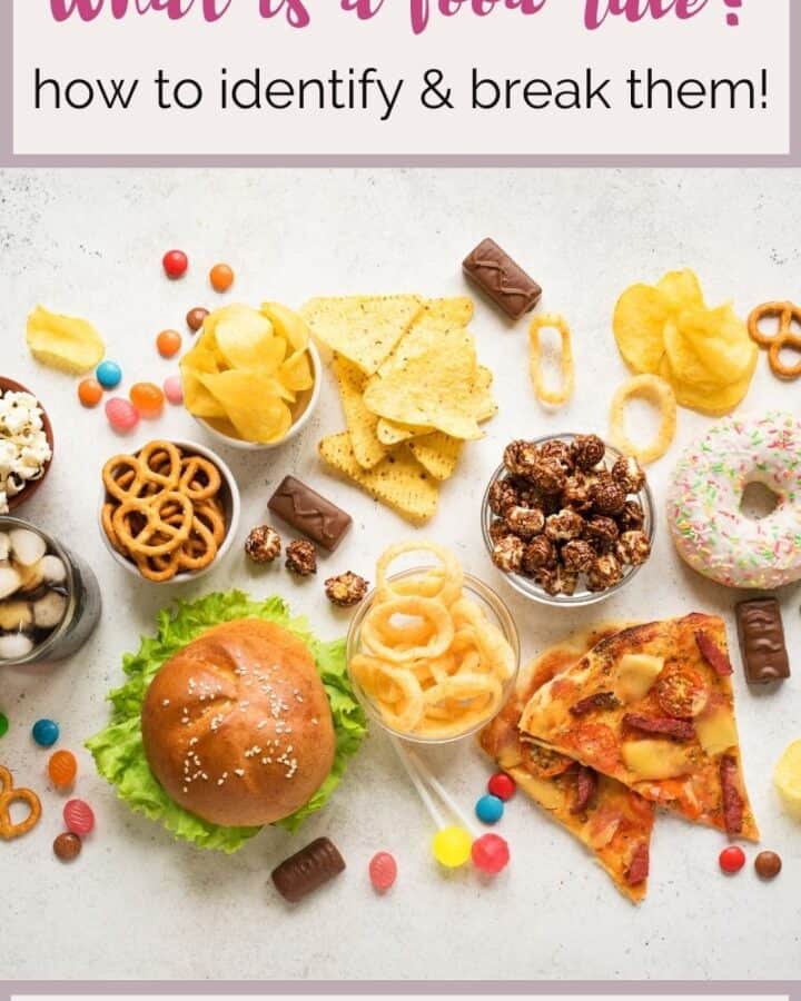 Variety of "unhealthy" foods for how to identify food rules.