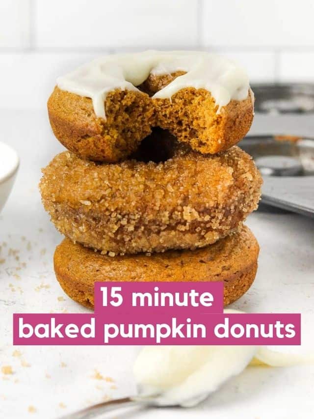 15 minute Baked pumpkin donuts