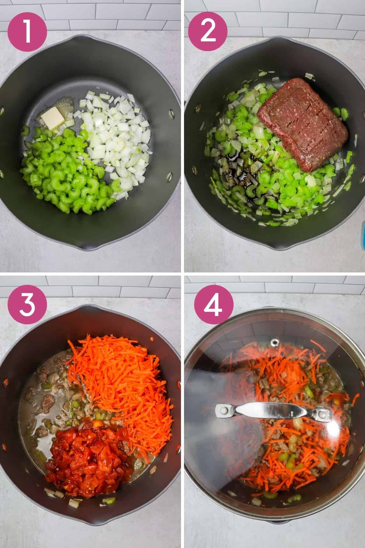 How to make cheesy hamburger soup.