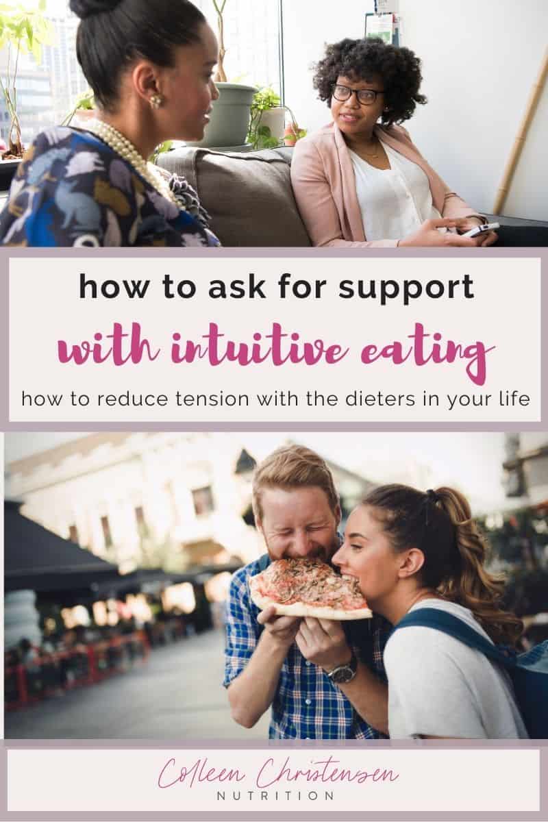 how to ask for support with intuitive eating
