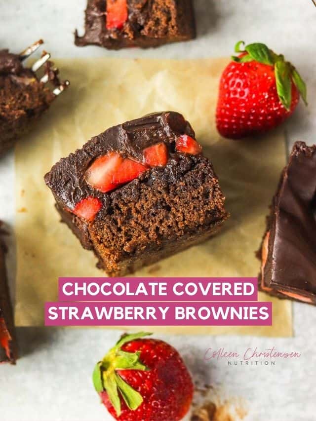 chocolate covered strawberry brownies.