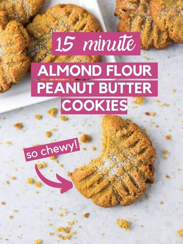 almond flour peanut butter cookies web story