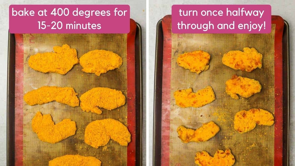 how to make Cheez it chicken tender in the oven