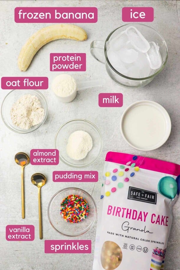 Birthday Cake Protein Shake Colleen Christensen Nutrition