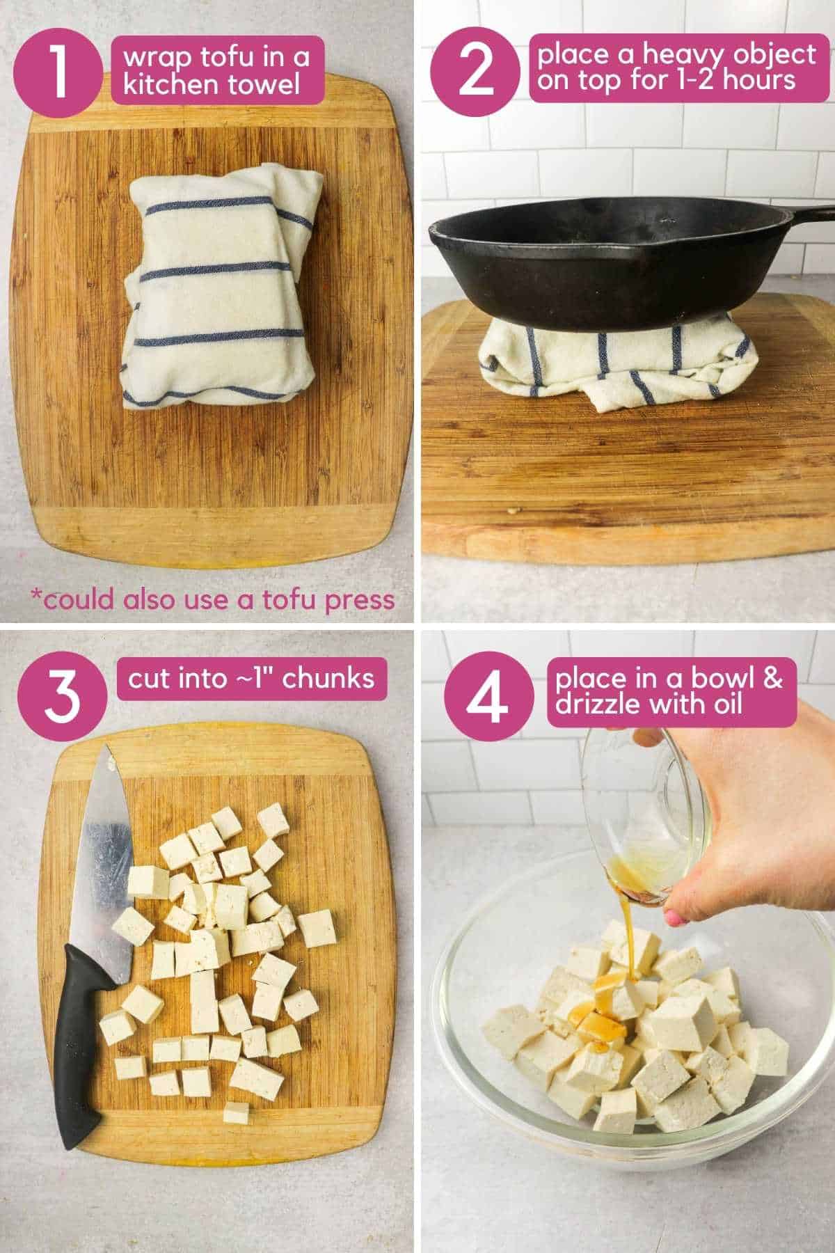 How to prepare air fryer tofu.