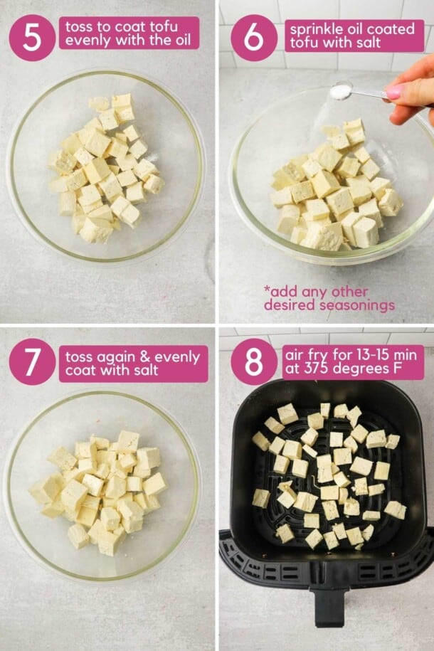 Crispy Air Fryer Tofu [4 Ways!] - Colleen Christensen Nutrition
