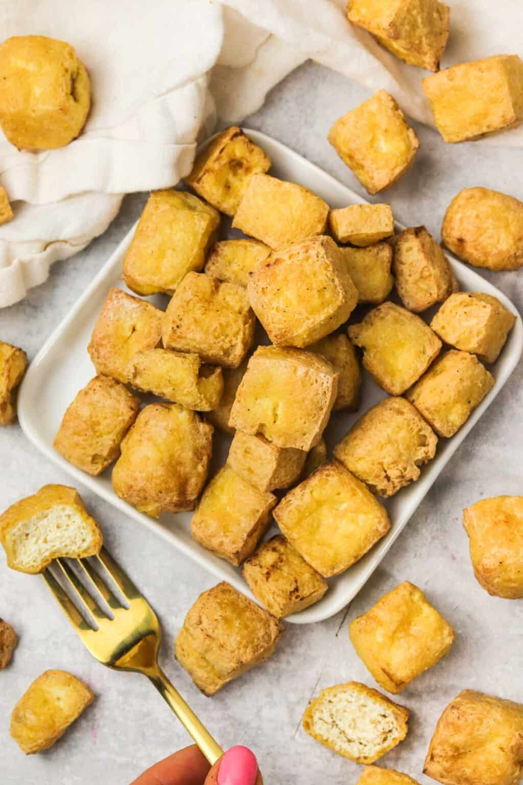 Crispy Air Fryer Tofu [4 Ways!] Colleen Christensen Nutrition