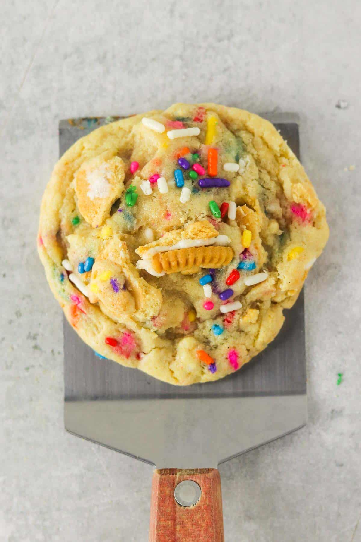 baked birthday cake cookie