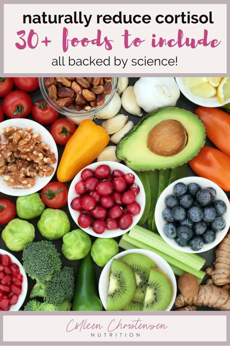 30 Foods To Lower Cortisol Stress Colleen Christensen Nutrition