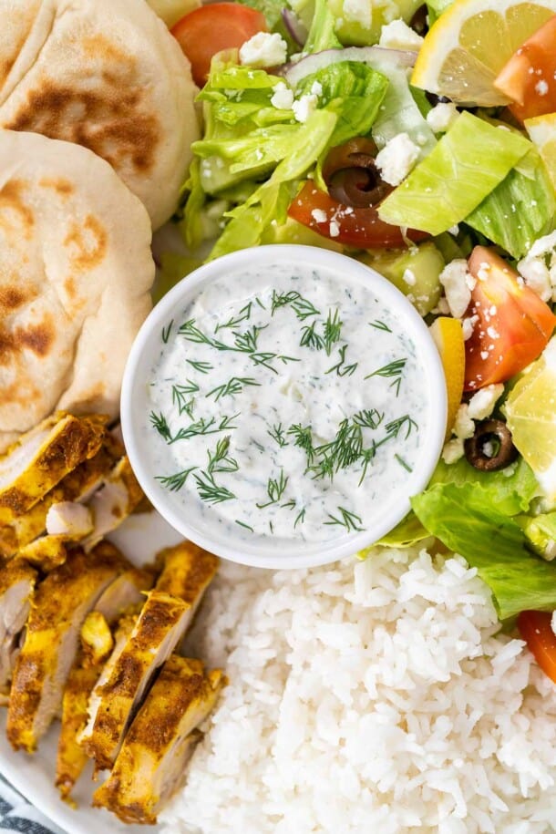 Easy Chicken Shawarma Plate Colleen Christensen Nutrition