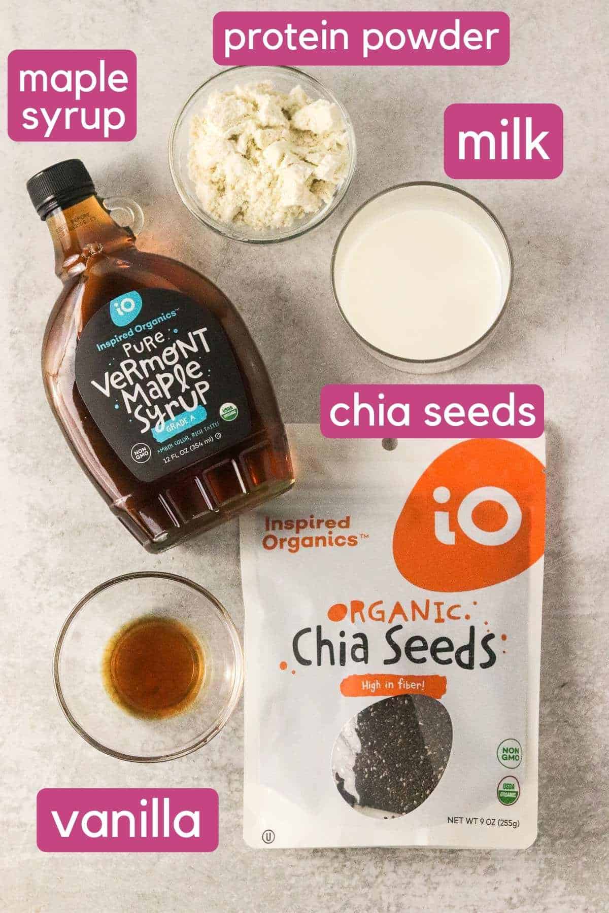 Protein Chia Pudding Ingredients