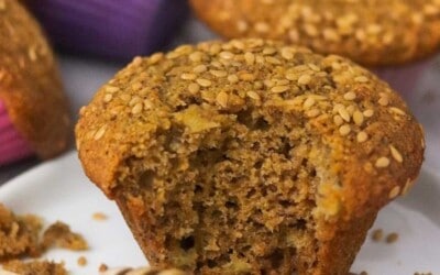 easy 30 minute flaxseed muffins.