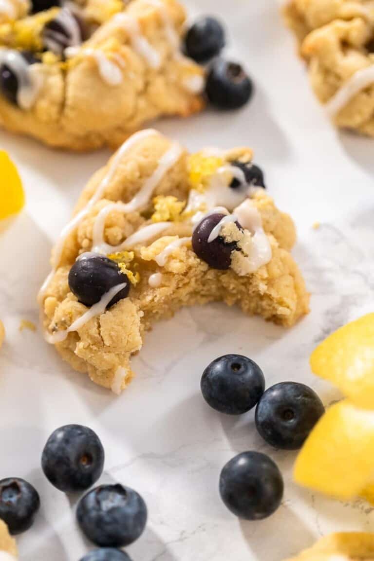 Glazed Blueberry Lemon Cookies Colleen Christensen Nutrition