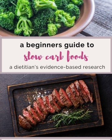 a beginners guide to slow carb foods and a dietitian's evidence-based research.