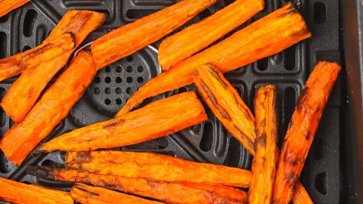 crispy carrots in an air fryer.