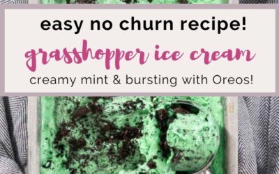 easy no churn grasshopper ice cream recipe.