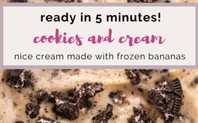 ready in five minutes cookies and cream nice cream.