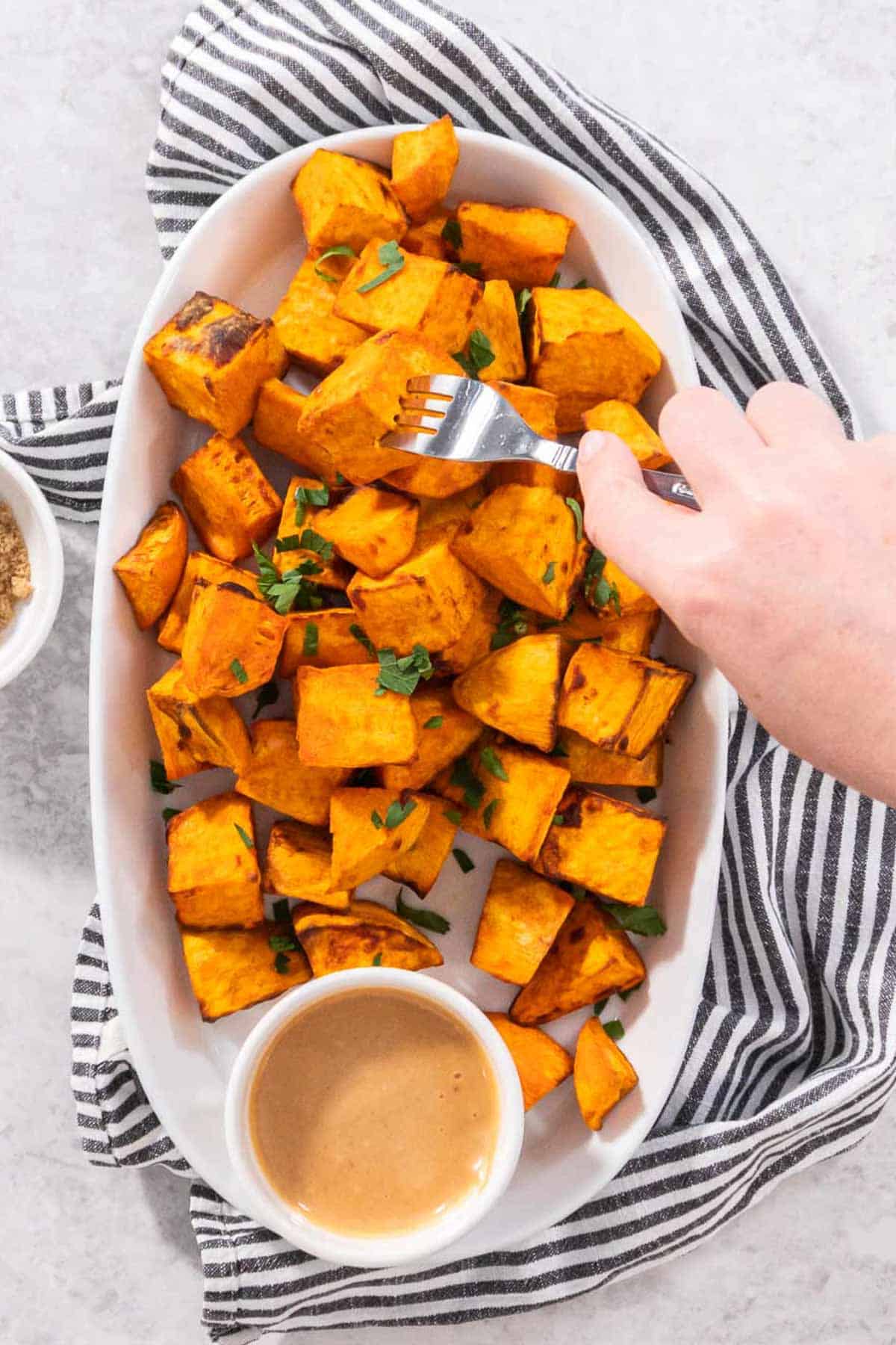 Easy Air Fryer Sweet Potato Cubes Colleen Christensen Nutrition