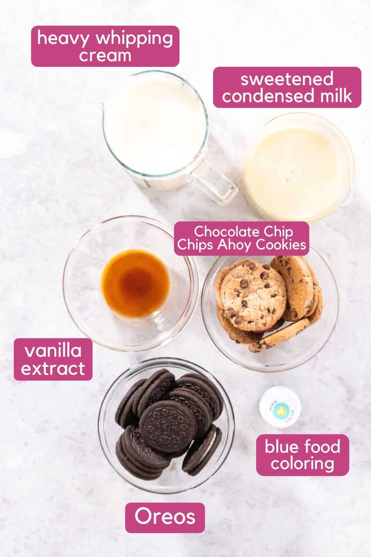 Cookie Monster Ice Cream Ingredients.