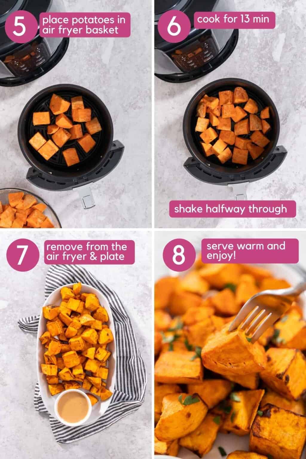 Easy Air Fryer Sweet Potato Cubes Colleen Christensen Nutrition