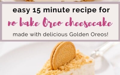 easy 15 minute recipe for no bake oreo cheesecake.