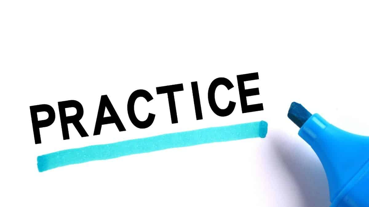 the word practice spelled out, something you have to do to prevent future binges if you struggle with this.