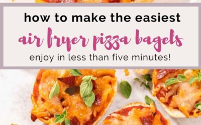 How to make the easiest air fryer pizza bagels.