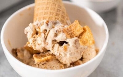 No Churn Cinnamon Toast Crunch Ice Cream Blog Post Image.