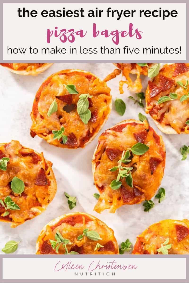 Air Fryer Pizza Bagels (Homemade) Colleen Christensen Nutrition