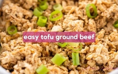 Tofu Ground Beef Recipe Video Thumbnail.