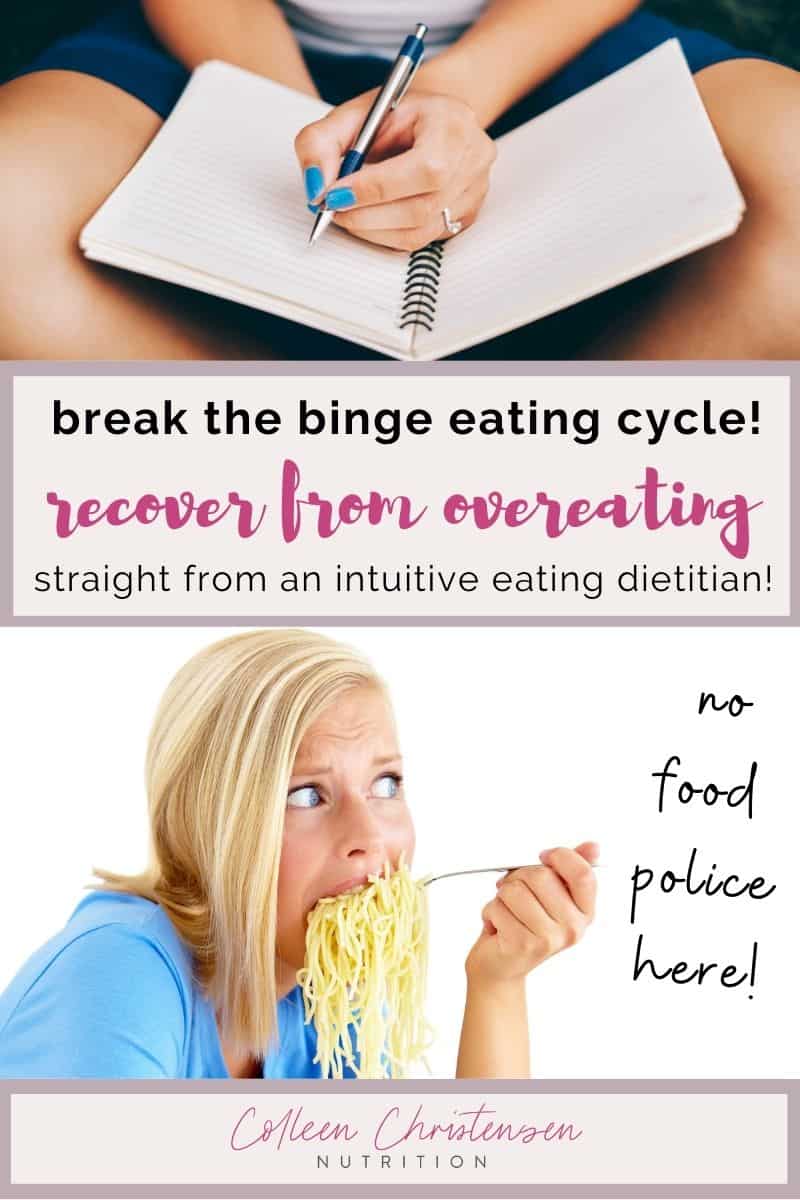 break the binge eating cycle recover from overeating.