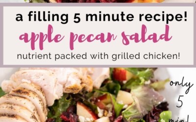 a filling five minute recipe apple pecan salad.