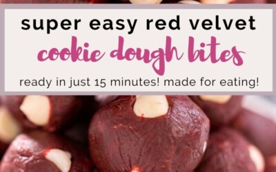 super easy red velvet cookie dough bites.