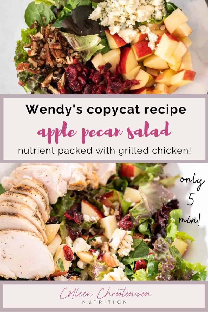 Copycat Wendy's Apple Pecan Salad Colleen Christensen Nutrition