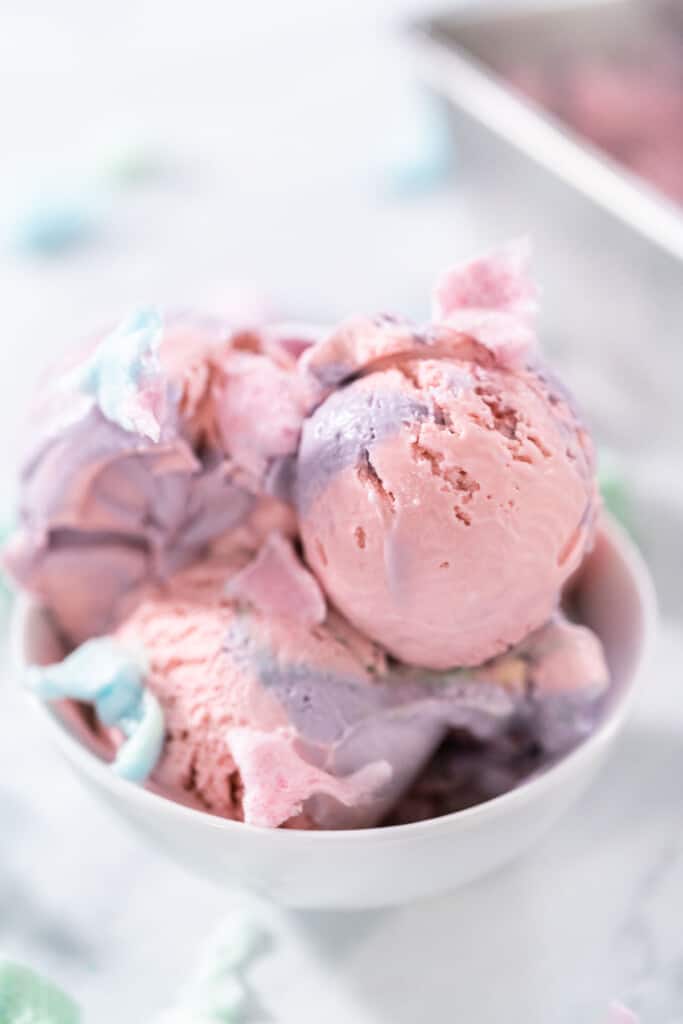 No-Churn Cotton Candy Ice Cream - Colleen Christensen Nutrition