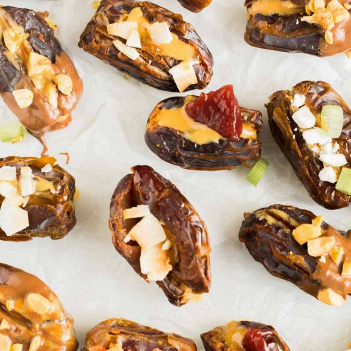 Peanut Butter Stuffed Dates 5 Ways! Colleen Christensen Nutrition
