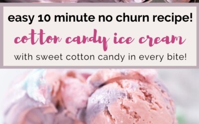 easy 10 minute no churn cotton candy ice cream.