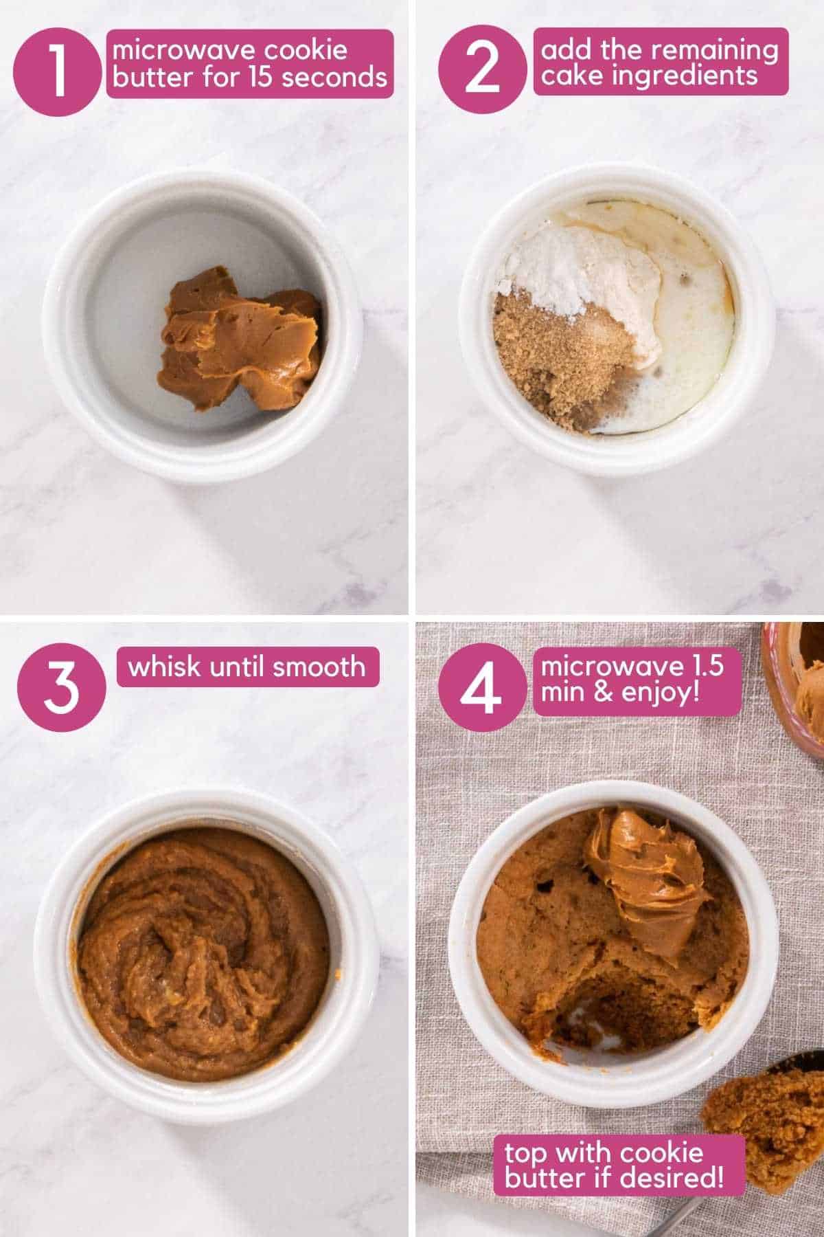 how to make biscoff mug cake.