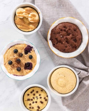 Variety of protein baked oats.