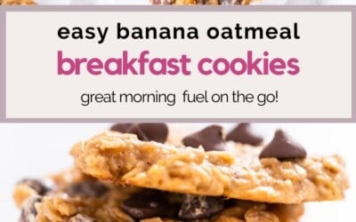 easy banana oatmeal breakfast cookies.
