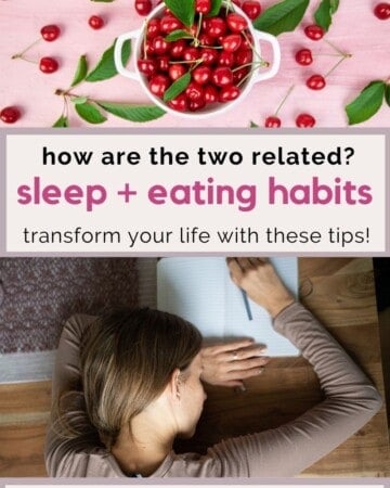 how are the two related sleep and eating habits.
