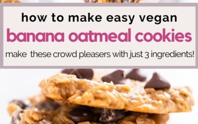 how to make easy vegan banana oatmeal cookies.