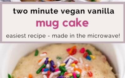 two minute vegan vanilla mug cake.