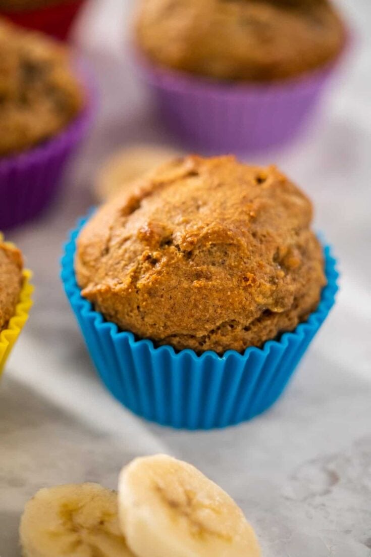 Fluffy GF Almond Flour Banana Muffins Colleen Christensen Nutrition