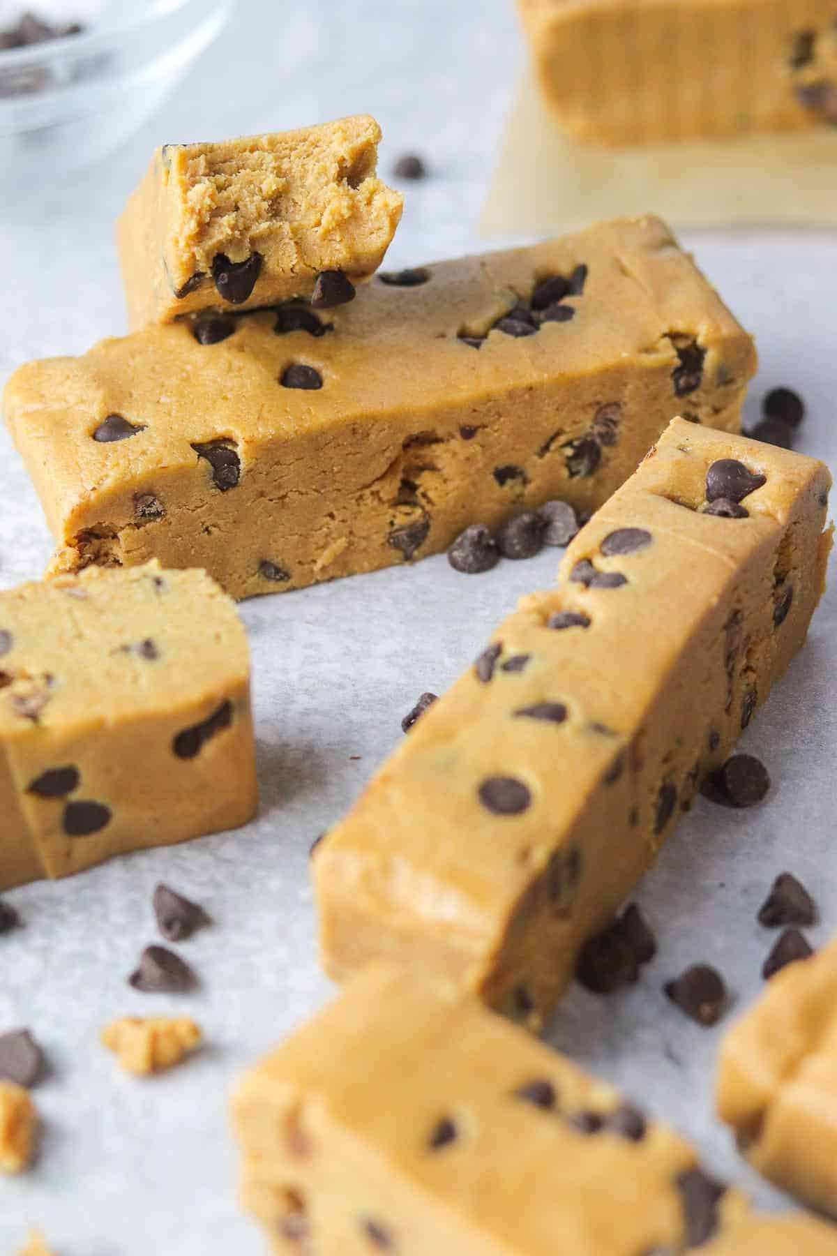 cookie dough protein bars.