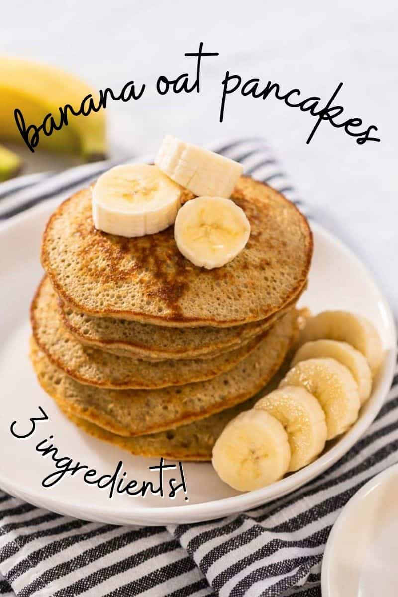 3 Ingredient Banana Pancakes with Oats - Colleen Christensen Nutrition