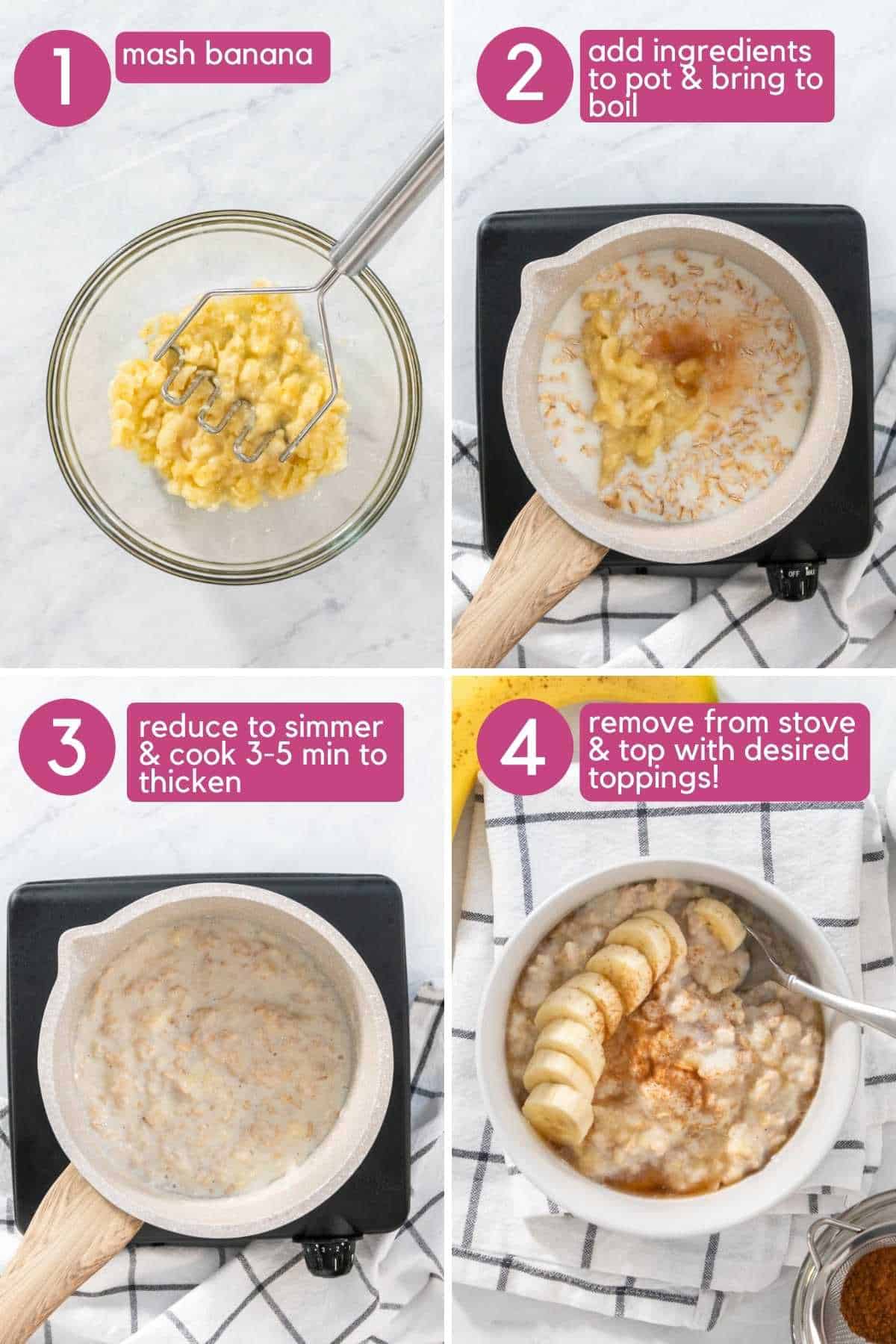 how to make banana porridge.