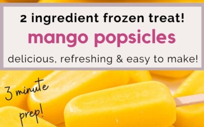 two ingredient frozen treat mango popsicles.